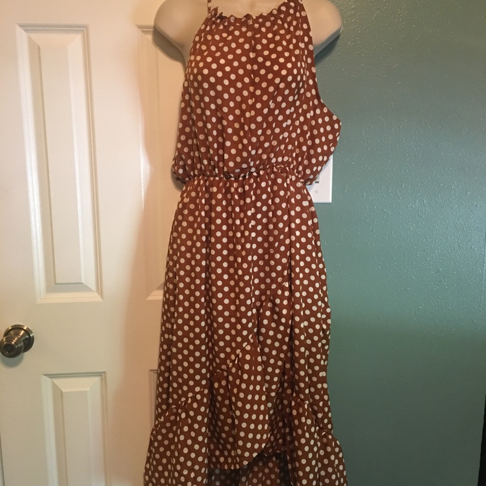 Halter polka dot dress